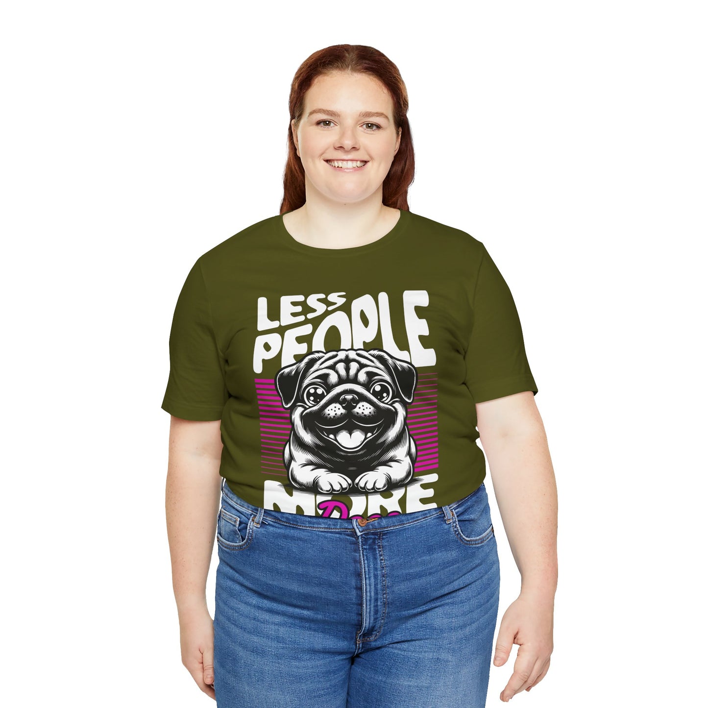 Less People More Dogs Unisex T-Shirt – Funny Dog Lover Tee - FBP