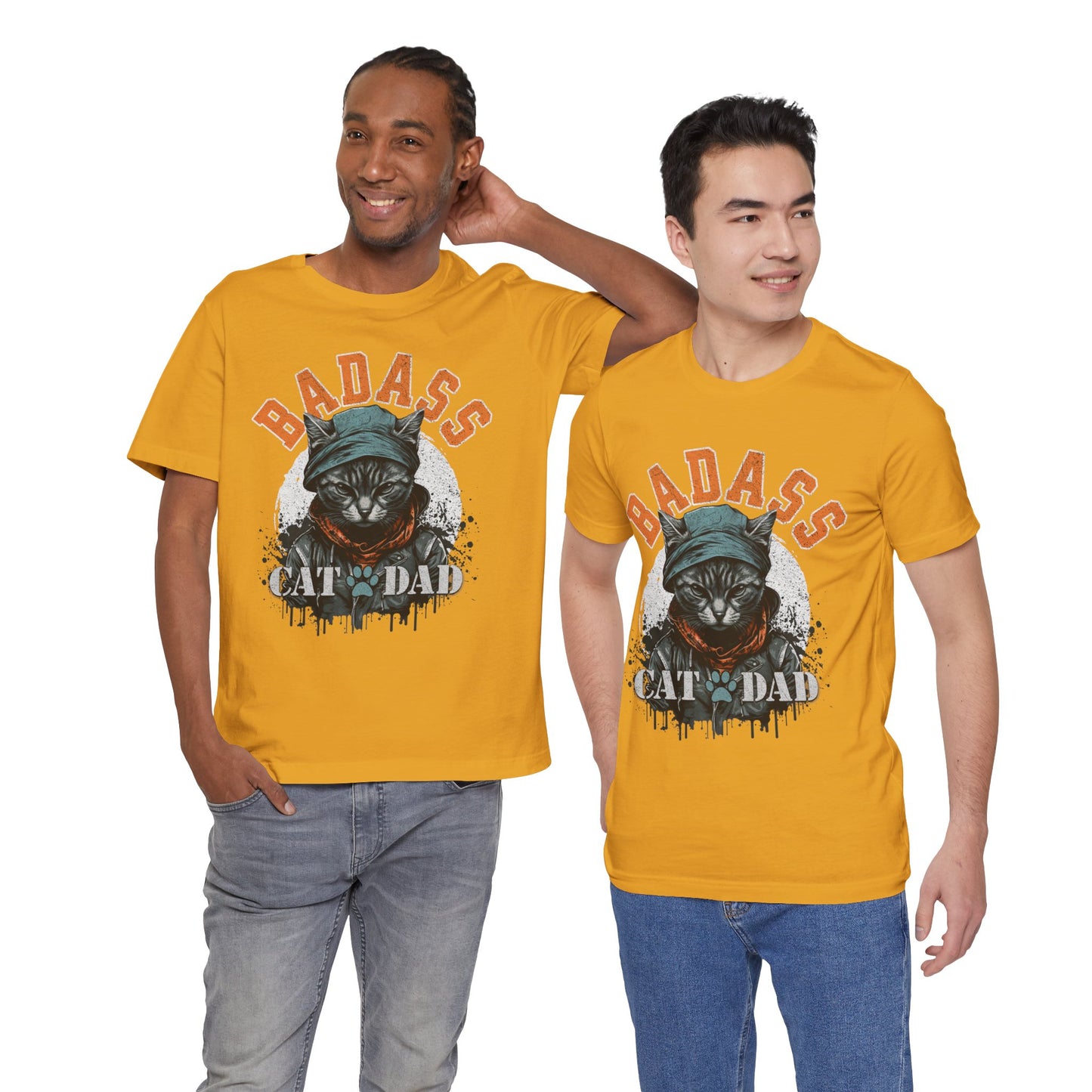 Badass Cat Dad Unisex T-Shirt – Funny Cat Lover Tee for Proud Pet Owners - FPD