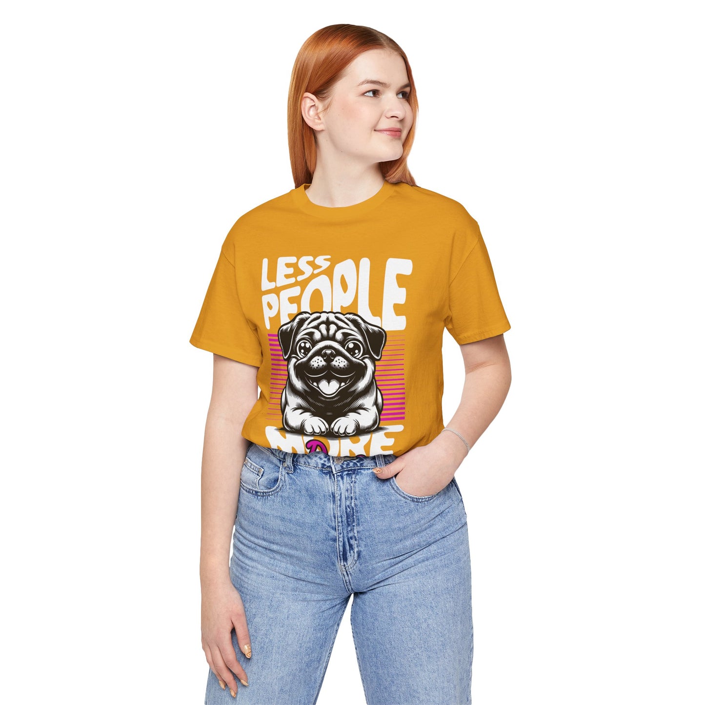 Less People More Dogs Unisex T-Shirt – Funny Dog Lover Tee - FBP