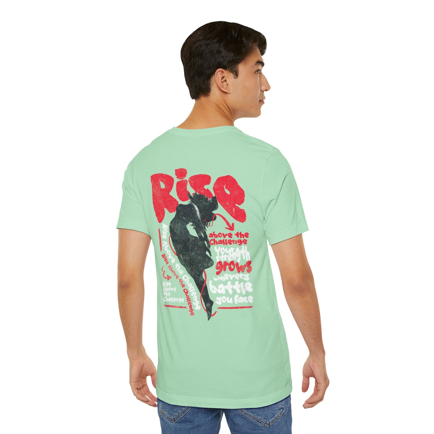 F&BPD - Unisex T-shirt - Rise Tee – Empowerment & Motivation Statement Shirt