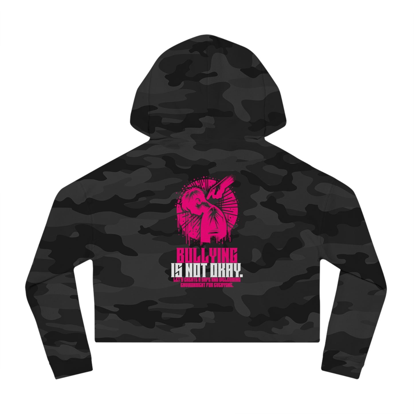 Bullying is NOT okay - Cropped Hooded Sweatshirt