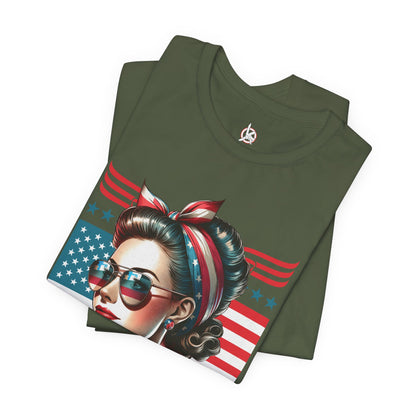 American Mom T-Shirt – Patriotic Tee for Moms