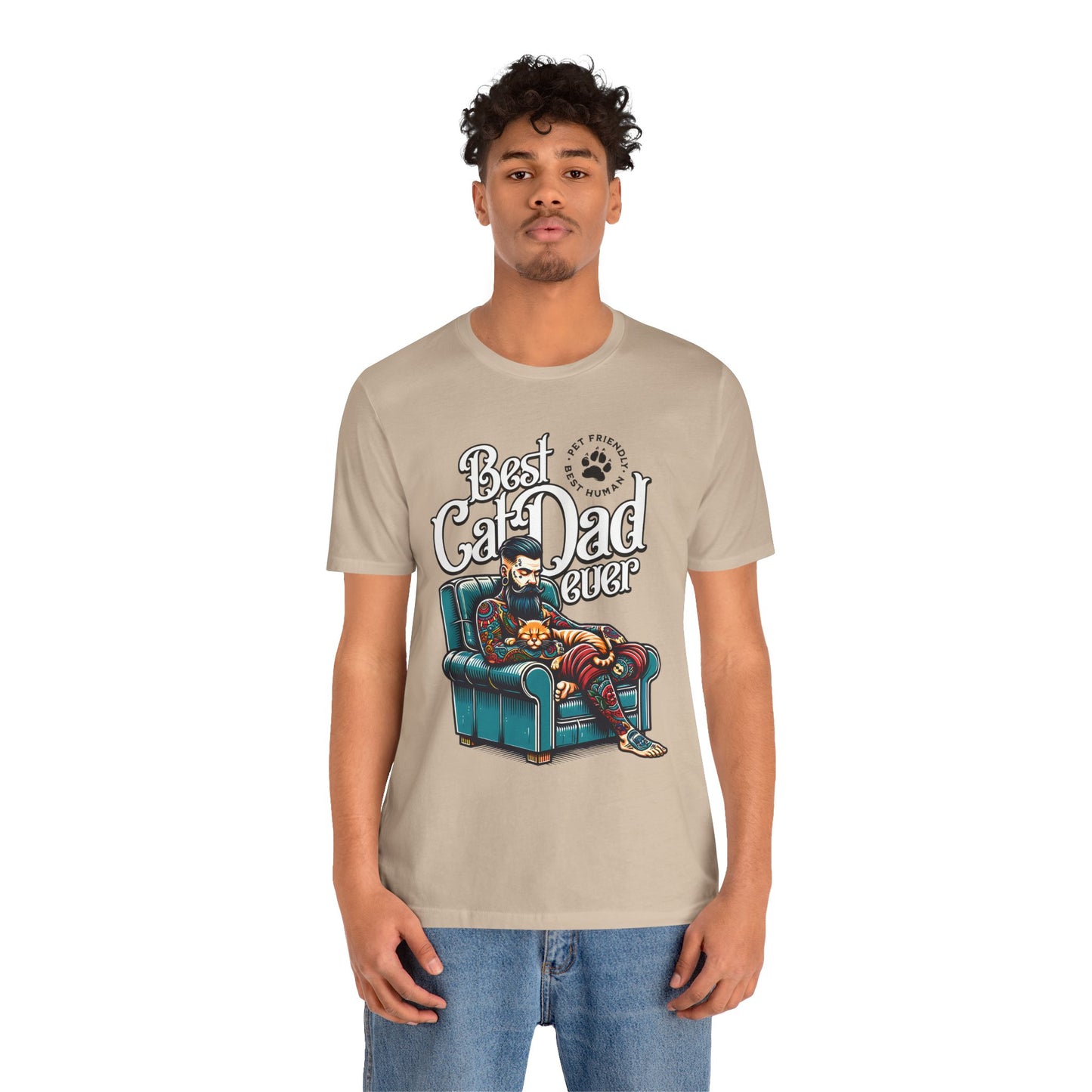 Best Cat Dad Ever Unisex T-Shirt – Perfect Gift for Cat Lovers - FPD