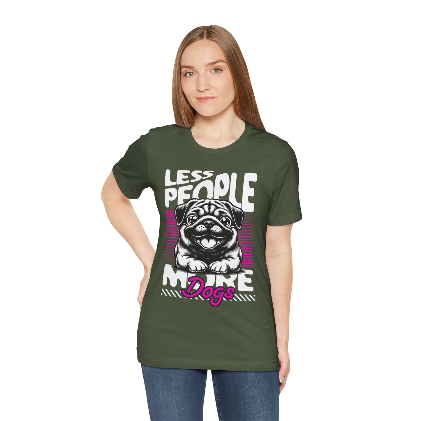 Less People More Dogs Unisex T-Shirt – Funny Dog Lover Tee - FBP