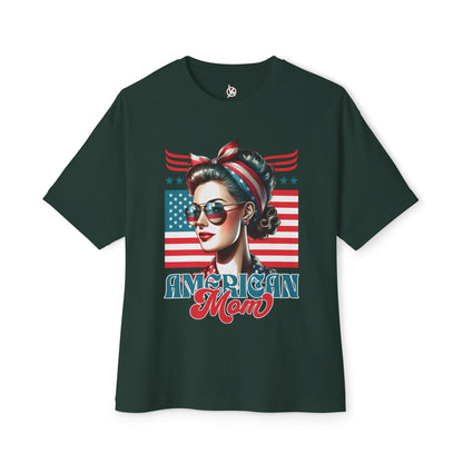 American Mom Oversized T-Shirt – Relaxed Patriotic Style for Moms