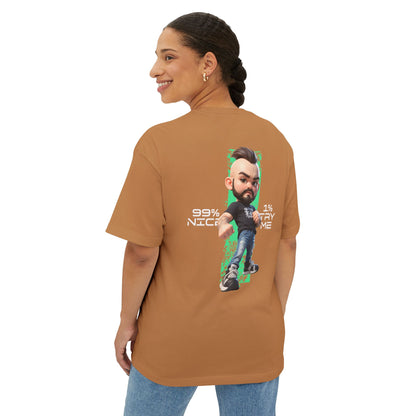 Oversized Graphic Streetwear Tee – “99% Nice, 1% Try Me” - BPD