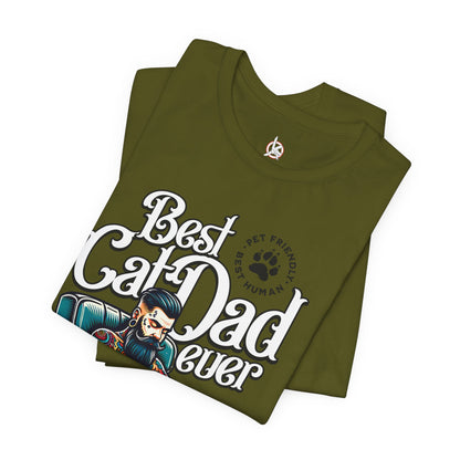 Best Cat Dad Ever Unisex T-Shirt – Perfect Gift for Cat Lovers - FPD