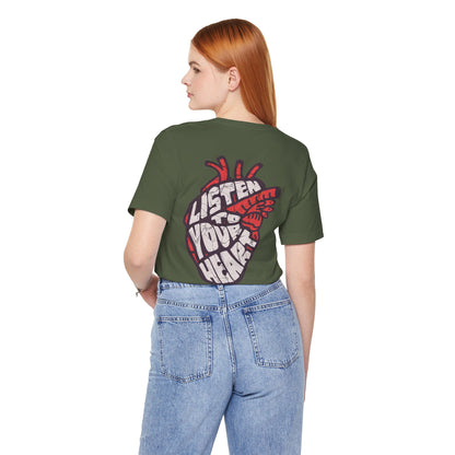 F&BPD - Unisex T-shirt - Listen to Your Heart Tee – Intuition & Emotion Statement Shirt