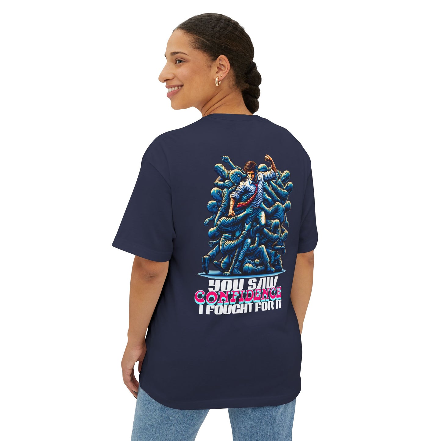 F&BPD - I Fought for Confidence Oversized Tee – Empowerment Streetwear