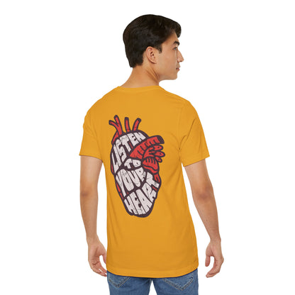 F&BPD - Unisex T-shirt - Listen to Your Heart Tee – Intuition & Emotion Statement Shirt