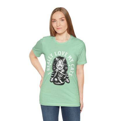 I Really Love My Cats T-Shirt | Cute Cat Lover Unisex Tee - FPD