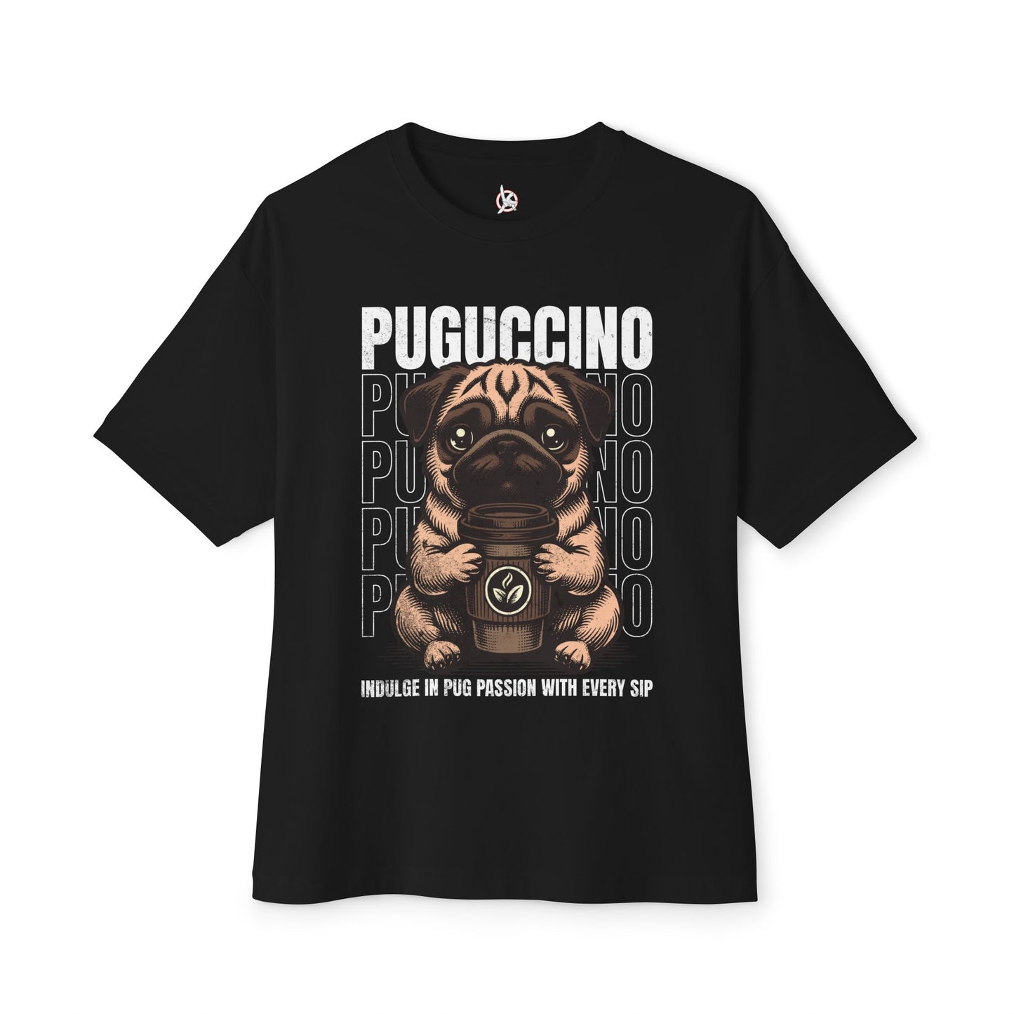 FPD - Puguccino Oversized Tee – Coffee & Pug Lover Streetwear