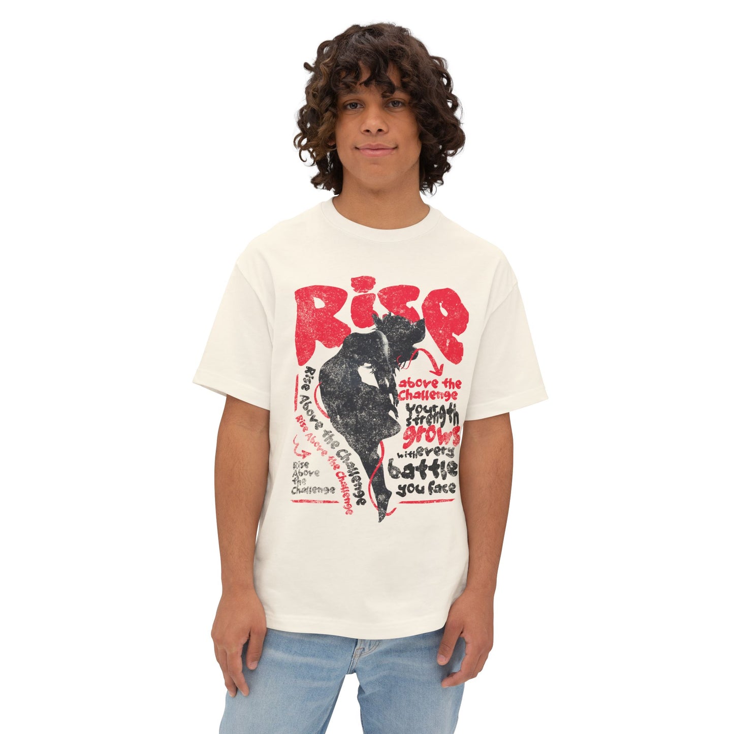 FPD - Rise Oversized Tee – Empowerment & Motivation Statement Shirt