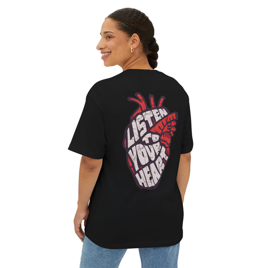 F&BPD - Listen to Your Heart Oversized Tee – Intuition Statement Streetwear