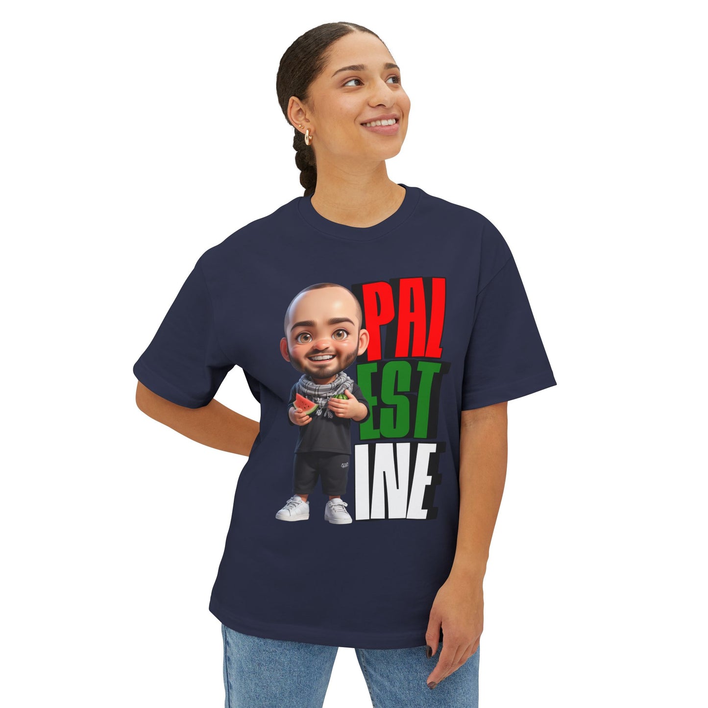 Palestine Watermelon Oversized Tee – Symbol of Resistance Graphic Shirt - FPD