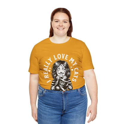 I Really Love My Cats T-Shirt | Cute Cat Lover Unisex Tee - FPD