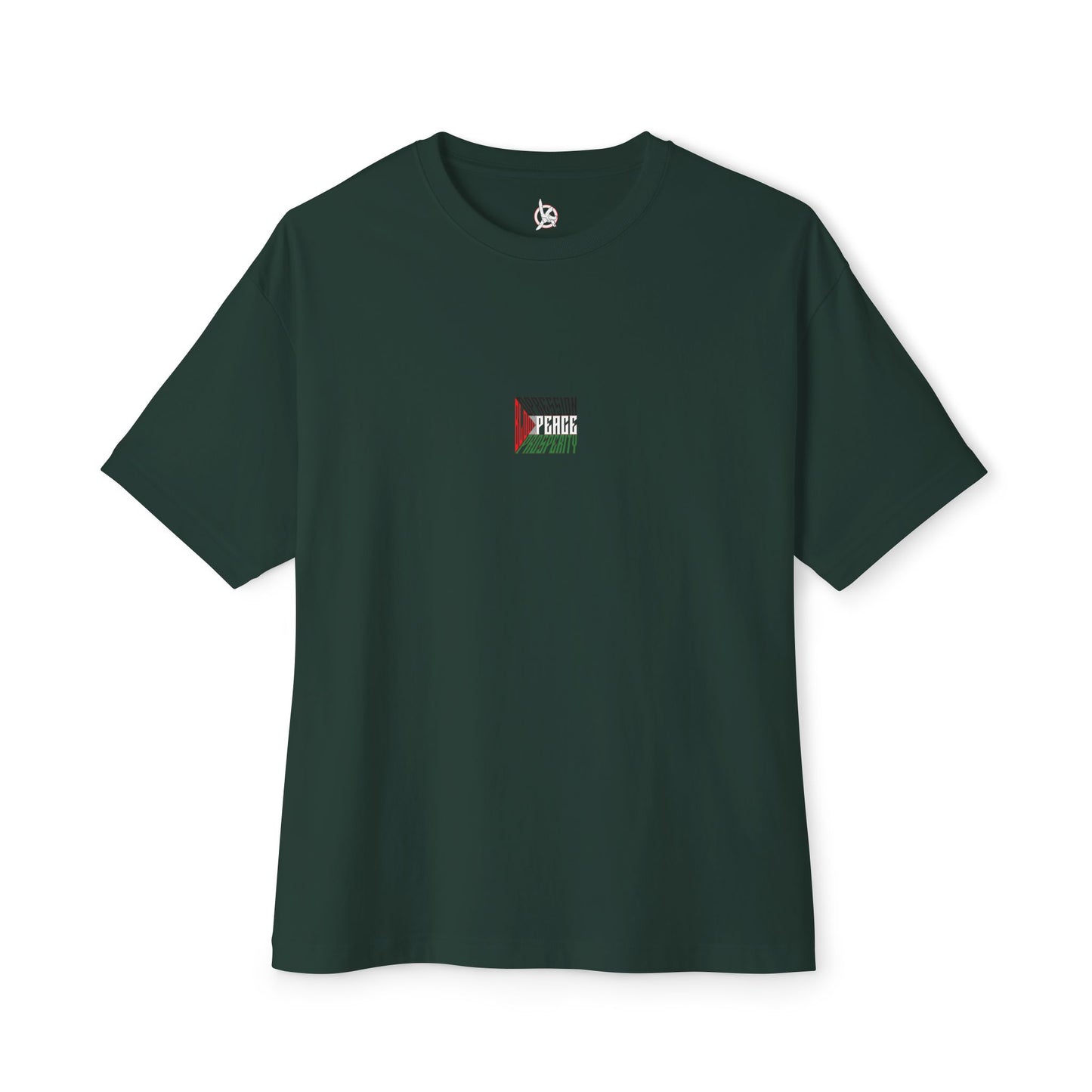 Palestinian Flag Blood Peace Prosperity Oversized Tee – Freedom & Solidarity Shirt - F&BPD