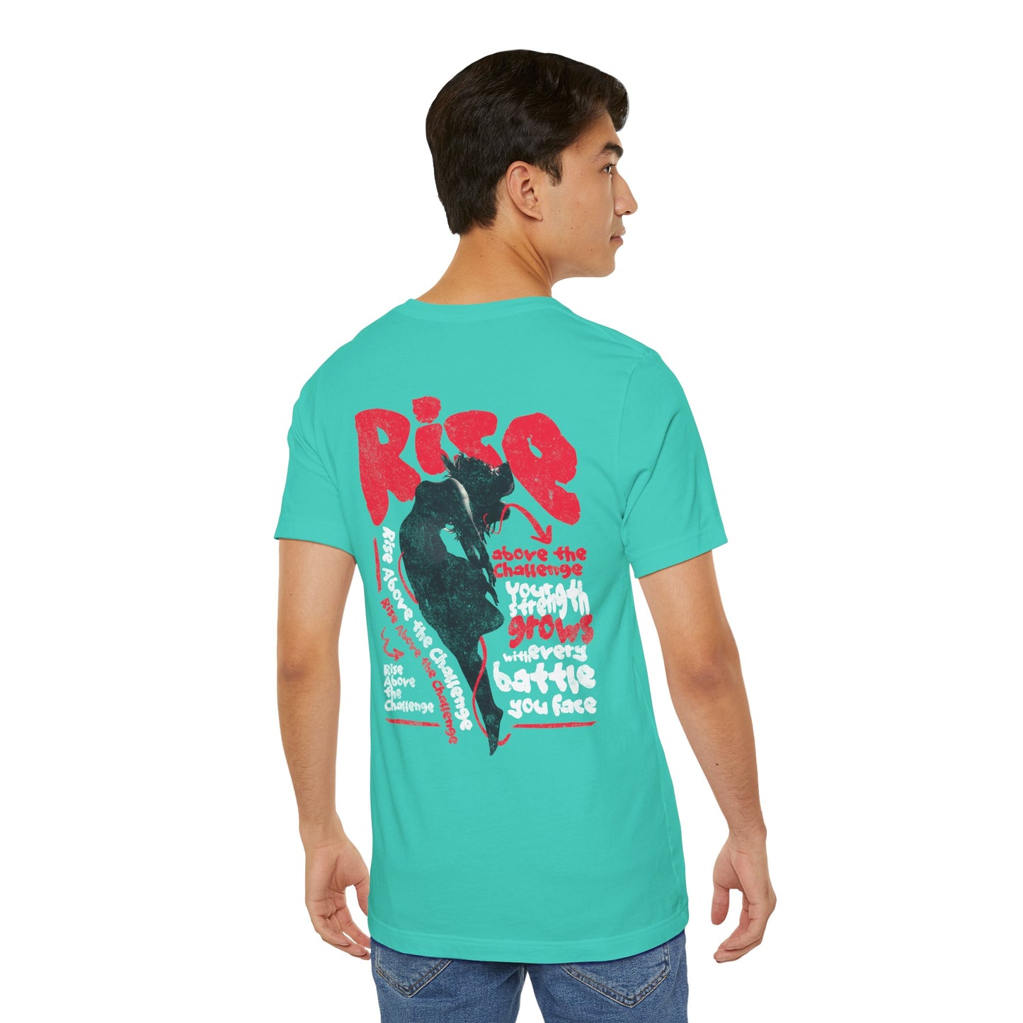 F&BPD - Unisex T-shirt - Rise Tee – Empowerment & Motivation Statement Shirt