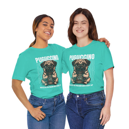 FPD - Unisex T-shirt - Puguccino Tee – Coffee & Pug Lover Statement Shirt