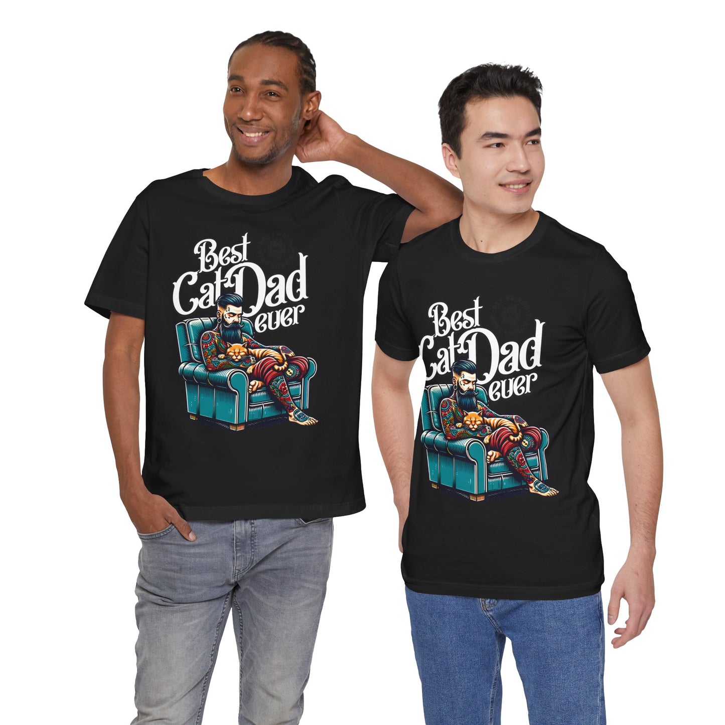 Best Cat Dad Ever Unisex T-Shirt – Perfect Gift for Cat Lovers - FPD