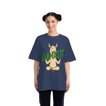 Funny Oversized T-Shirt Print – Yoga Llama Graphic Tee for Men & Women