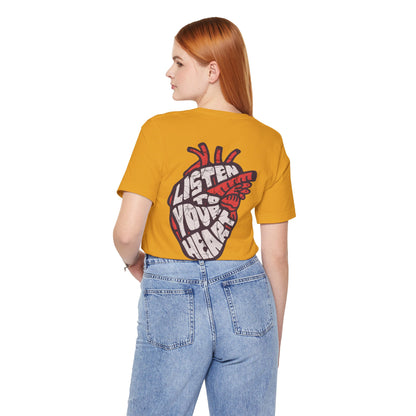 F&BPD - Unisex T-shirt - Listen to Your Heart Tee – Intuition & Emotion Statement Shirt