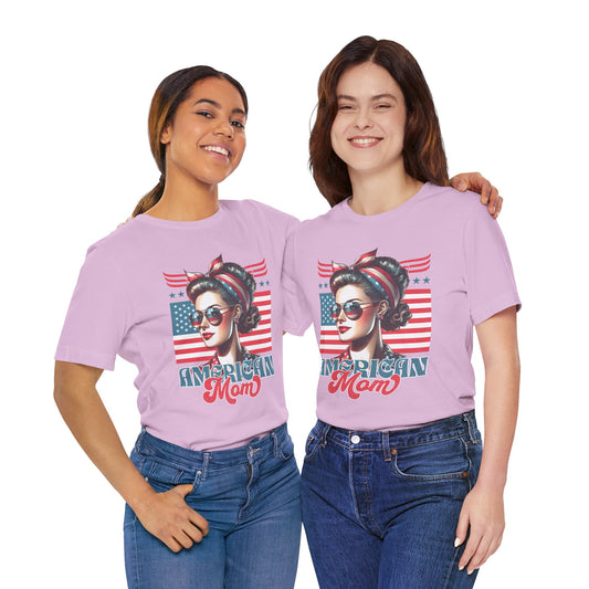 American Mom T-Shirt – Patriotic Tee for Moms
