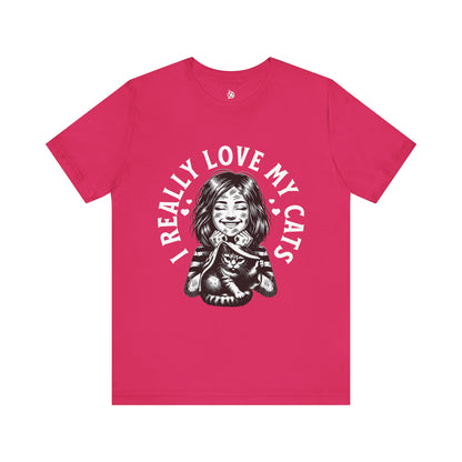 I Really Love My Cats T-Shirt | Cute Cat Lover Unisex Tee - FPD