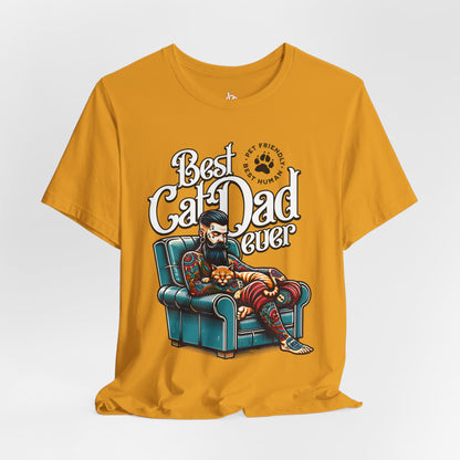 Best Cat Dad Ever Unisex T-Shirt – Perfect Gift for Cat Lovers - FPD