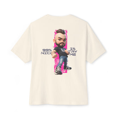 Oversized Graphic Streetwear Tee – “99% Nice, 1% Try Me” - BPD