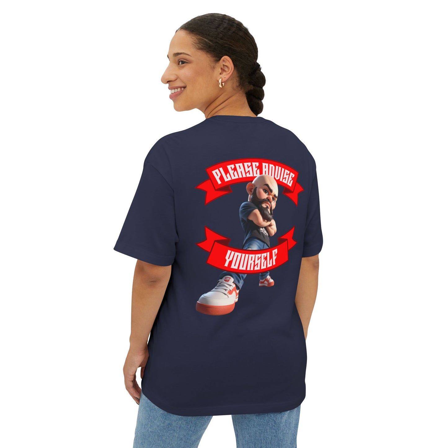 Oversized Sarcasm Streetwear Tee – “Please Advise Yourself” - BPD
