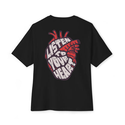 F&BPD - Listen to Your Heart Oversized Tee – Intuition Statement Streetwear