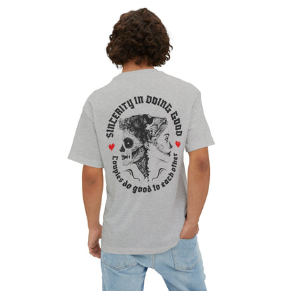 F&BPD - Sincerity in Doing Good Oversized Tee – Compassion Statement Shirt