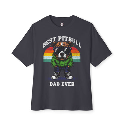 FPD - Best Pitbull Dad Oversized Tee – Dog Lover Streetwear