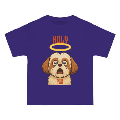 Holy Shih Tzu Oversized T-Shirt – Funny Graphic Print Tee for Men & Women