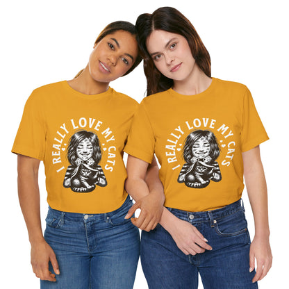 I Really Love My Cats T-Shirt | Cute Cat Lover Unisex Tee - FPD