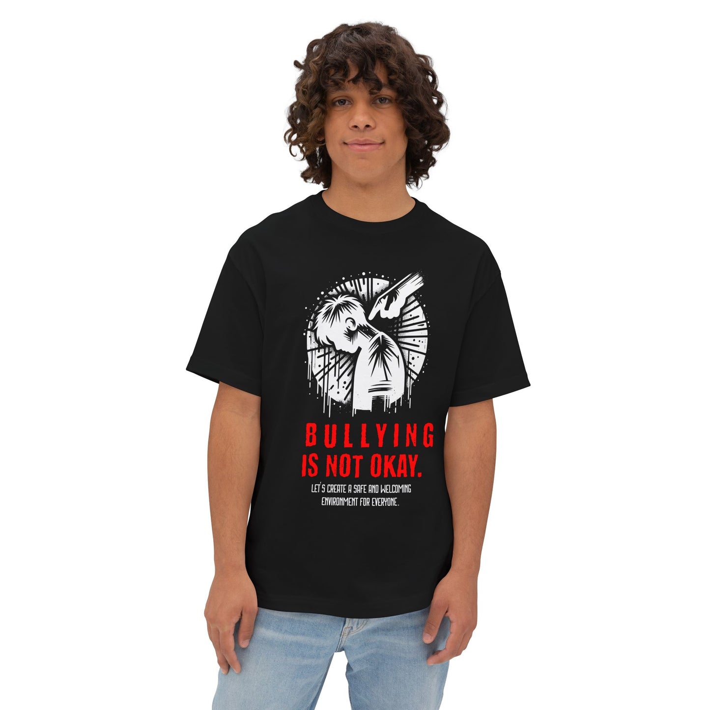 FPD - Bullying Is Not Okay Oversized Tee — Anti-Bullying Statement Shirt