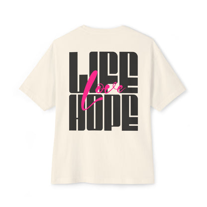 F&BPD - Love Life Hope - Oversized T-Shirt | Positive & Empowering Tee