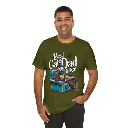 Best Cat Dad Ever Unisex T-Shirt – Perfect Gift for Cat Lovers - FPD