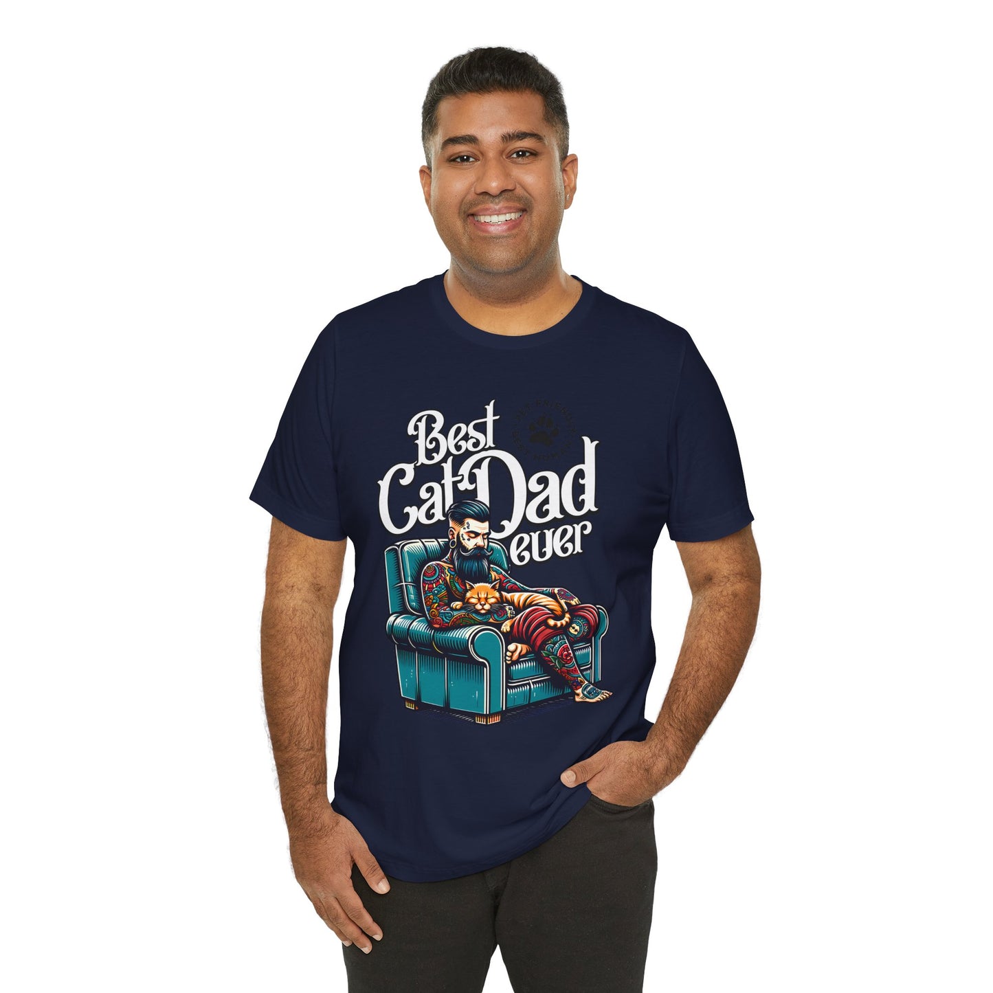 Best Cat Dad Ever Unisex T-Shirt – Perfect Gift for Cat Lovers - FPD