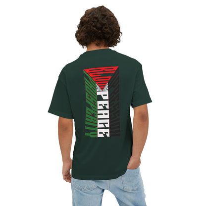 Palestinian Flag Blood Peace Prosperity Oversized Tee – Freedom & Solidarity Shirt - F&BPD