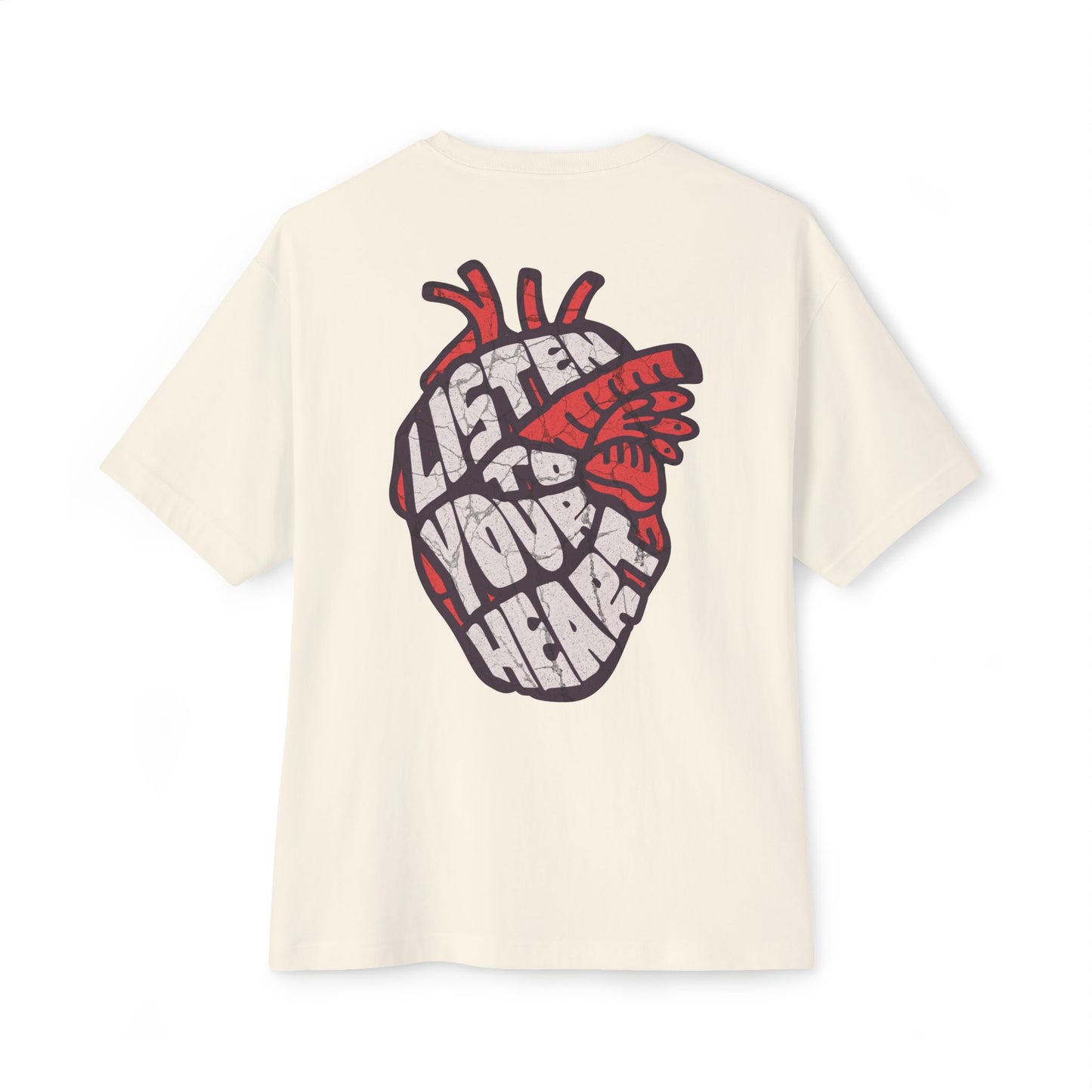 F&BPD - Listen to Your Heart Oversized Tee – Intuition Statement Streetwear