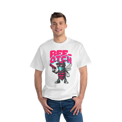 Bee-otch Oversized Graphic T-Shirt – Funny Streetwear Print Tee for Men & Women