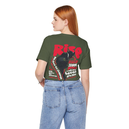F&BPD - Unisex T-shirt - Rise Tee – Empowerment & Motivation Statement Shirt
