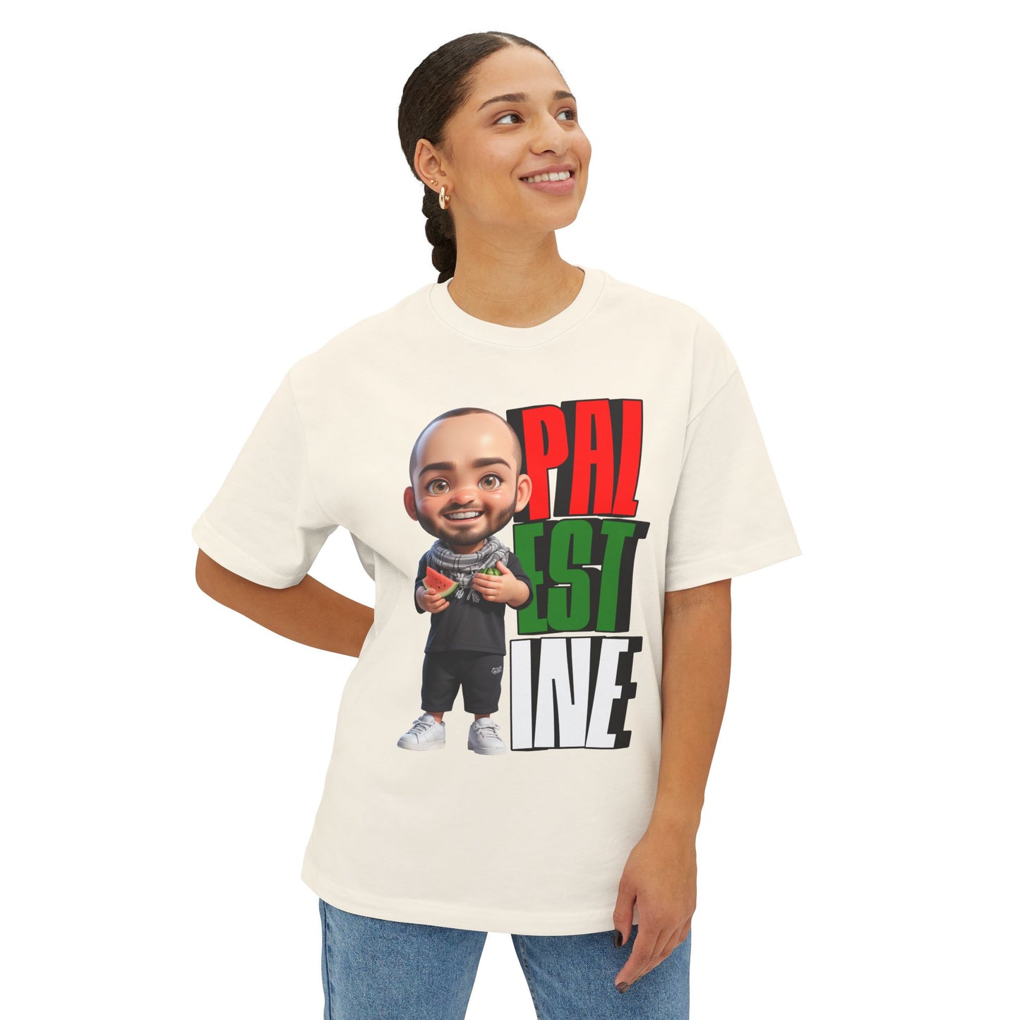 Palestine Watermelon Oversized Tee – Symbol of Resistance Graphic Shirt - FPD