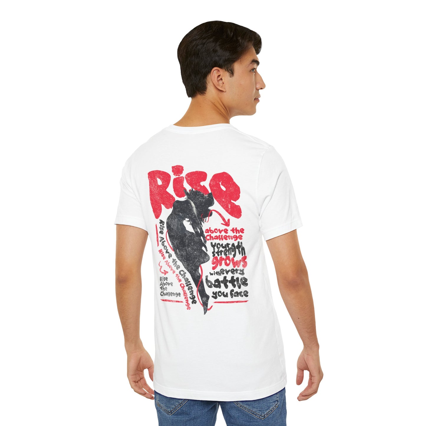 F&BPD - Unisex T-shirt - Rise Tee – Empowerment & Motivation Statement Shirt