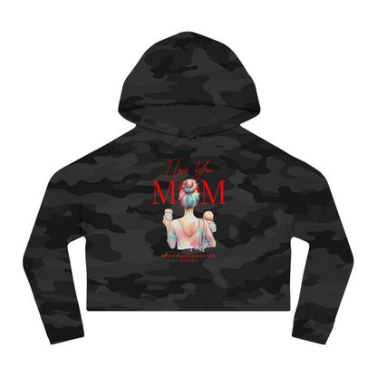 I Love You Mom Cropped Hoodie – Trendy Mother’s Day Gift for Women