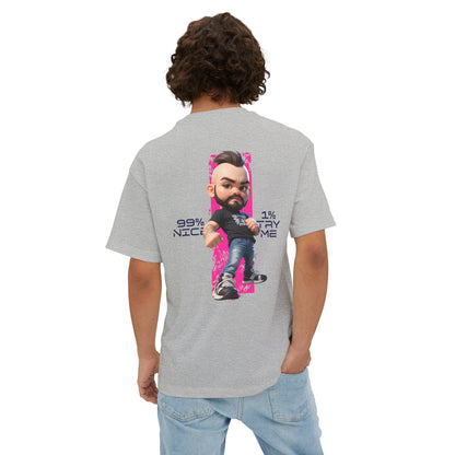 Oversized Graphic Streetwear Tee – “99% Nice, 1% Try Me” - BPD