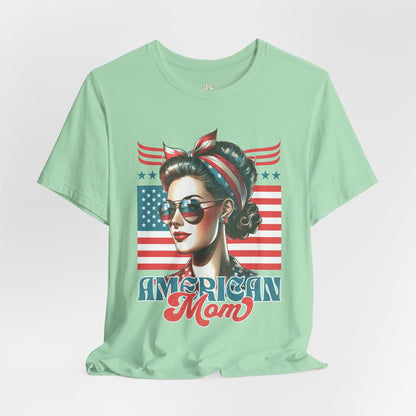 American Mom T-Shirt – Patriotic Tee for Moms