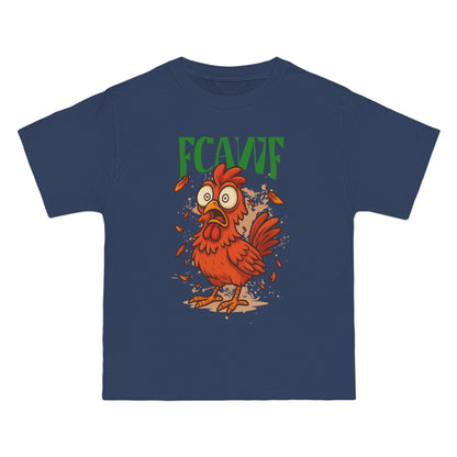 Funny Oversized Chicken T-Shirt – Graphic Tee Print for Men & Women | Shocked Chicken Cartoon Design